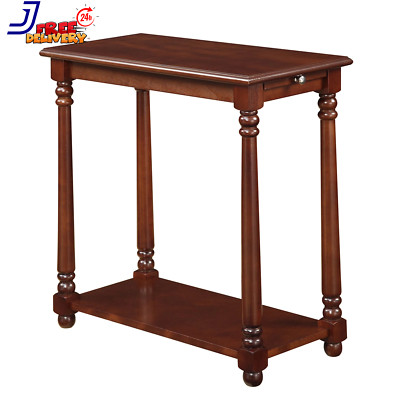 Small Narrow Chair Side End Table Accent For Living Room Office Furniture Thin