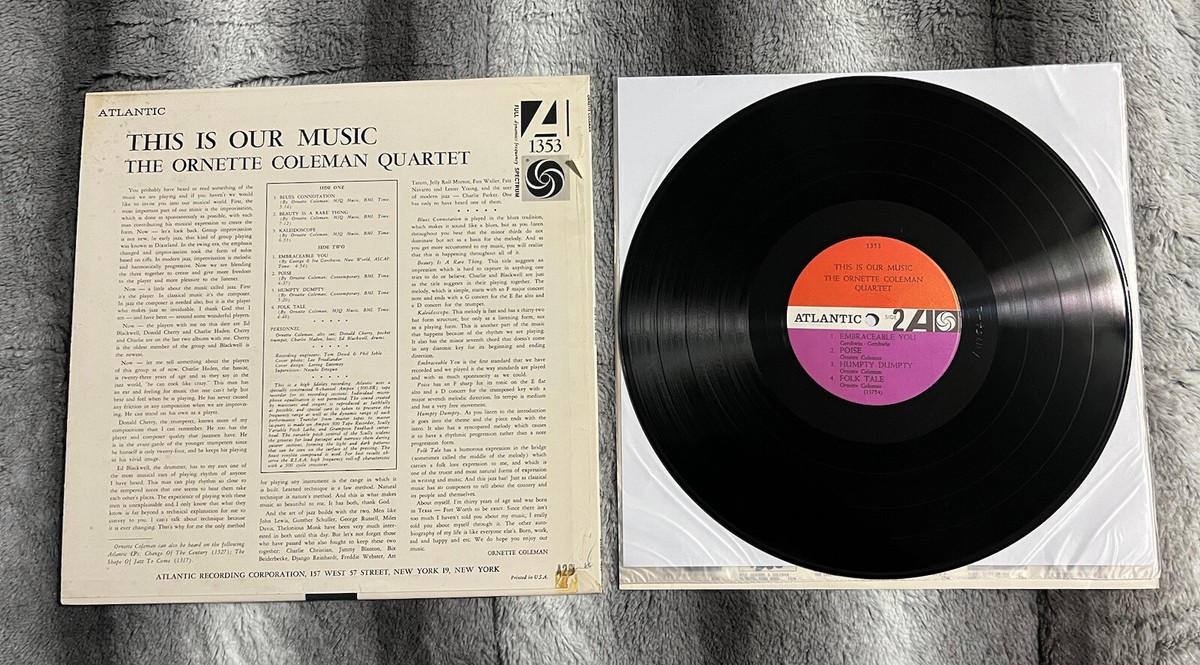 Rare EX LP The Ornette Coleman Quartet This is Our Music 1961