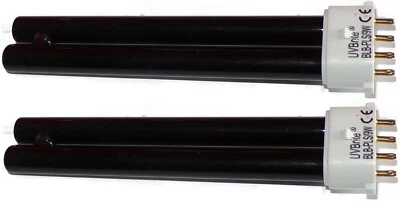 UVBrite® 2 x 9W PL 2G7 BLB Ultraviolet Blacklight Bulb for UV Money Note Checker