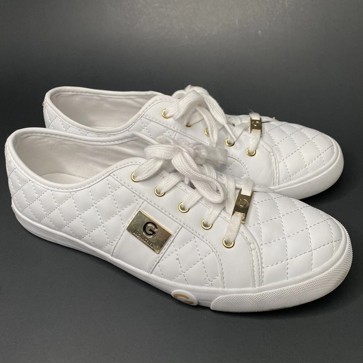 Gbg los angeles white boots Clearance