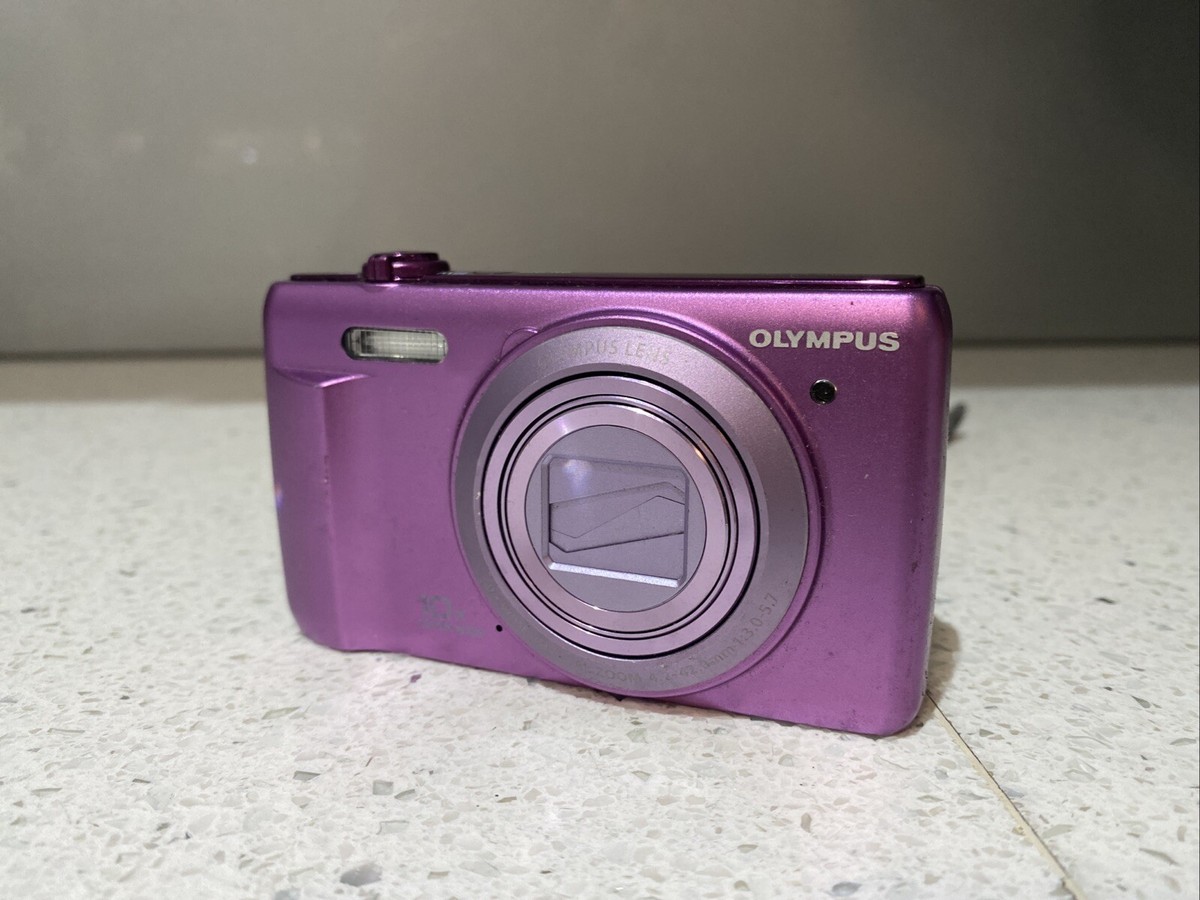 OLYMPUS デジタルカメラ パープル Olympus VR-350 16.0MP LCD Digital Camera Purple, Pl Check