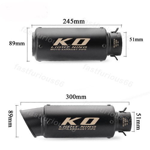 51MM For Ducati 848 1098 1198 Mid Exhaust Pipe Steel Muffler Motorcycle System - Bild 3 von 14