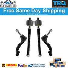 TRQ New Front Inner & Outer Tie Rod Kit Set of 4 For 2013-2019 Cadillac ATS
