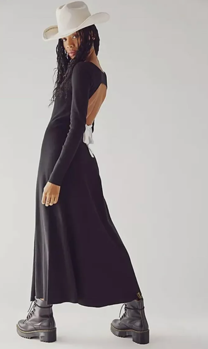 Free People Tupelo Honey Maxi Dress Black Size L