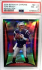 2008 BOWMAN CHROME TOM BRADY REFRACTOR #BC112 SP PSA NM-MT 8