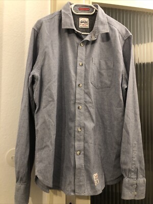 SuperDry Vintage Hemd Gr.L/41,Herrn,Hellblau,Langarm,Regularfit,100% Cotton
