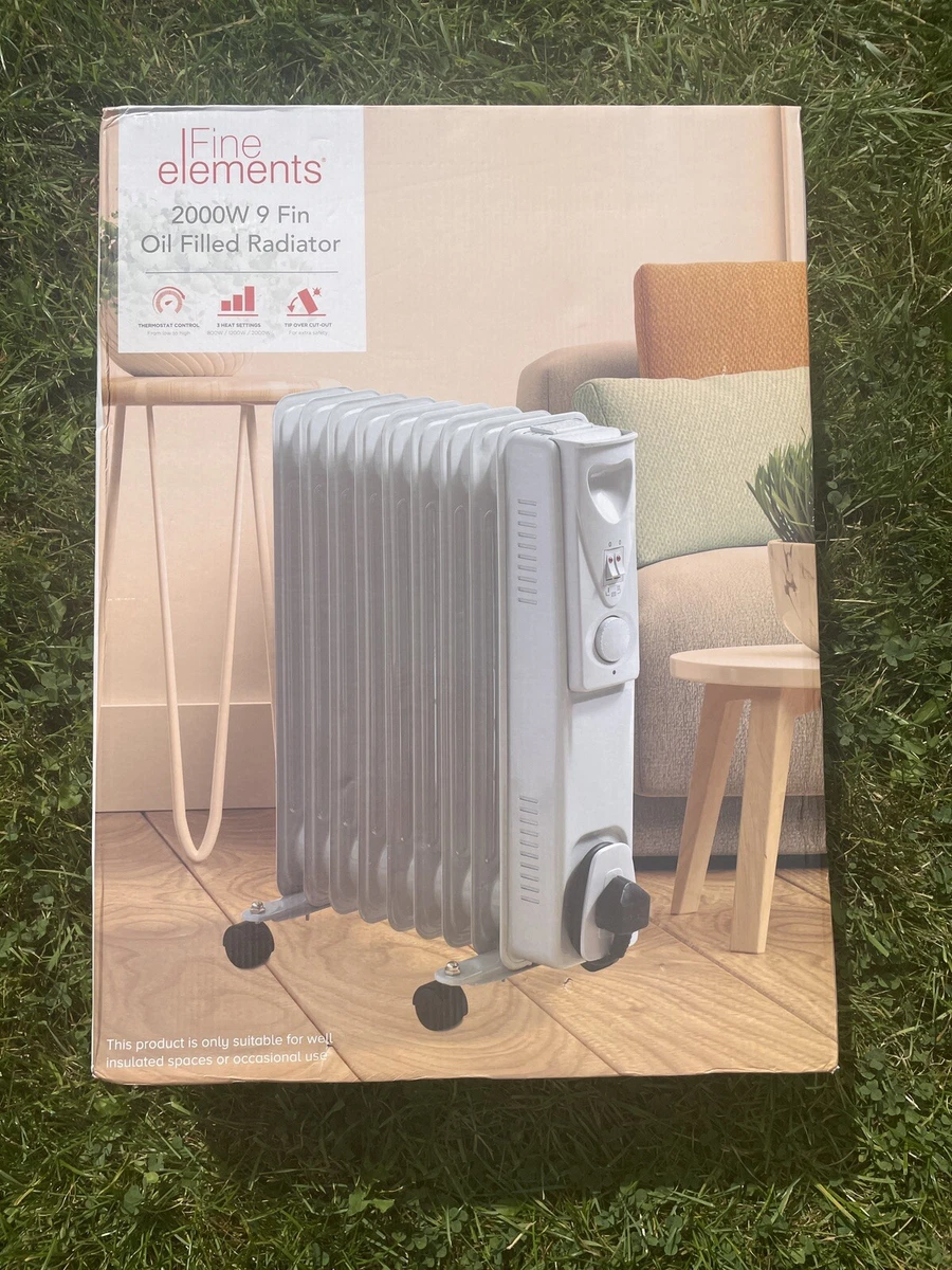 Fine Elements 2000W 9 FIN OIL FILLED RADIATOR | eBay