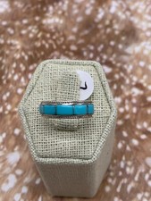 TURQUOISE STERLING SILVER BAND RING 7