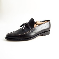 Prada Tasseled Loafers Moccasin Brown Leather Mens Shoe Size EU 40.5 US 7.5