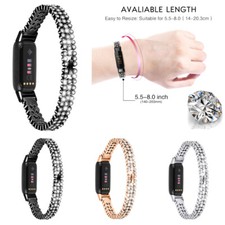 Replacement For Fitbit Luxe Full Diamond Stainless Steel Watch Band Metal Band