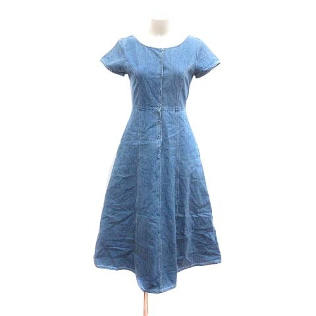 TTY & CO TITTY&CO Dress Knee Length Denim Short Sleeve M Blue YK 