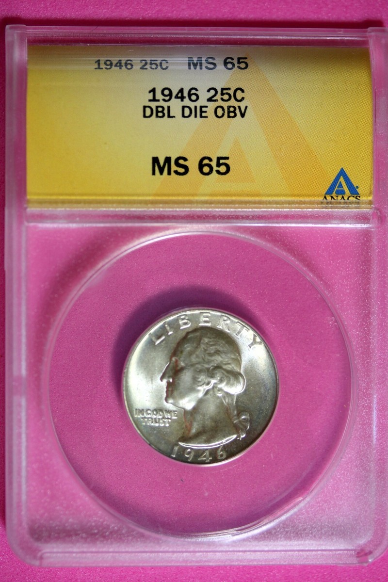 1946 - ANACS MS64 DDO-003 DDR-001 WASHINGTON QUARTER!! #B28928 | eBay