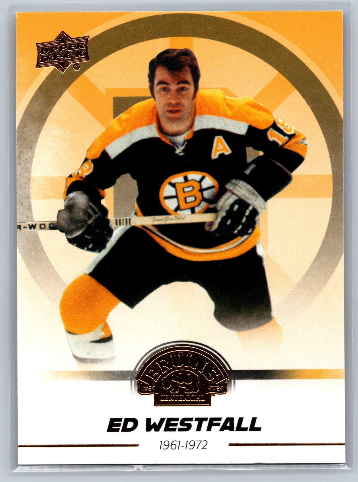 Ed Westfall #14 2023-24 Upper Deck Boston Bruins Centennial Hockey Box Set Autographs