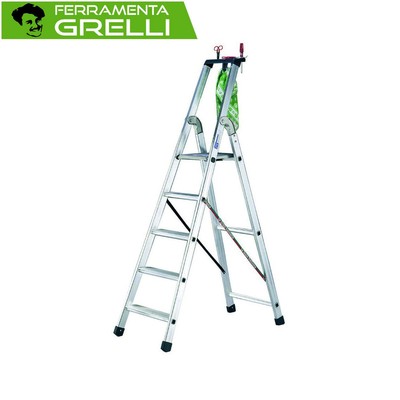 Scala A Libretto Facal 7 Gradini - Alluminio - Portata 150kg - Altezza 237cm - EN131 Sicurezza - Foto 9