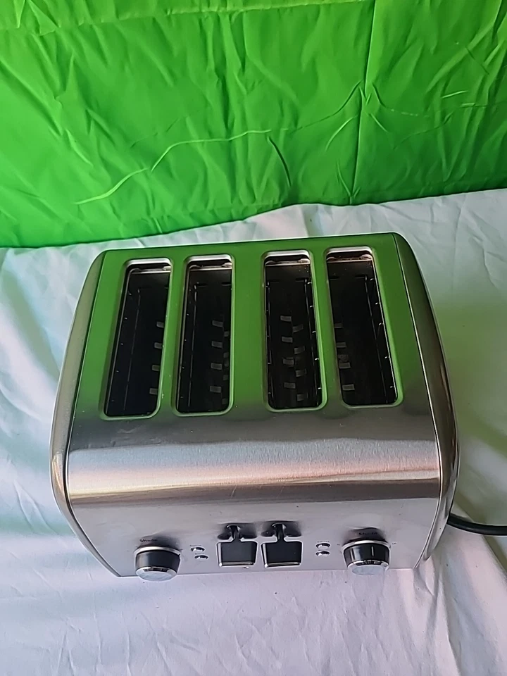 KitchenAid Tostadora Acero Inoxidable Variable 4 Rebanadas Bagel Ranura Ancha KMT 4115 Foto 2 de 4