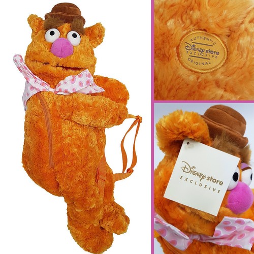 Disney Store Fozzie Bear Rucksack Tasche weich Plüschform Rucksack The Muppets - Bild 1 von 18