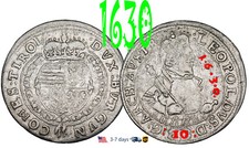 Austria 10 Kreuzer 1630 Leopold V, Silver Coin County of Tyrol #32886