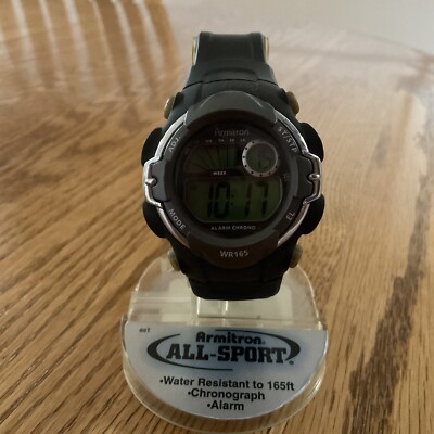 Men's Armitron WR165 All Sport Watch Chronograph Alarm Rubber