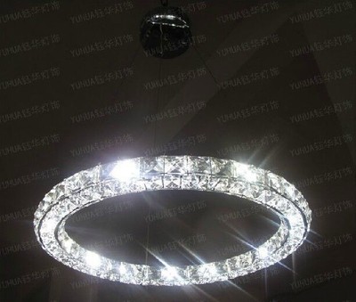 New luxury Modern LED Round Crystal Pendant Lamp Ring Ceiling L 10