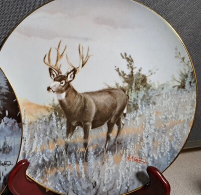 The Sportsman Guide Signed Collector Plate Les Kouba 1869 Buck #1142L73
