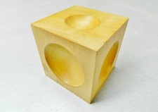 Wood Dapping Block 2-1/4" Wooden Doming Cube Shape Forming Tool