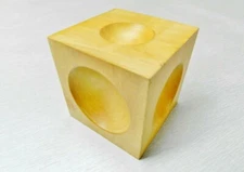 Wood Dapping Block 2-1/4" Wooden Doming Cube Shape Forming Tool 