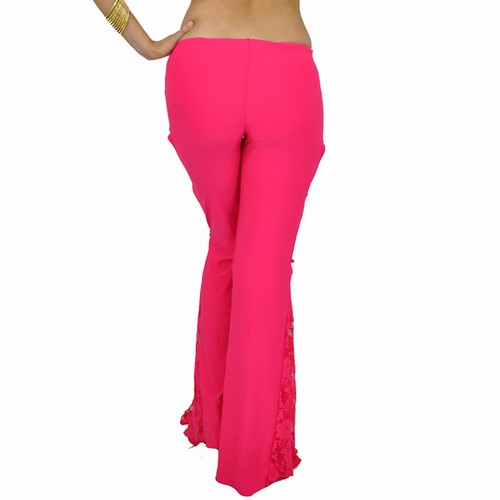 Womens Bell-Bottom Sexy Trousers Solid Color Pants Stage Dancewear Performance - Picture 22 of 29