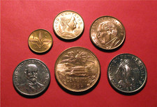 MEXICO- 1959-1964 - 6 COIN BU SET - 1 CENTAVO- 50 CENTAVOS - HEK