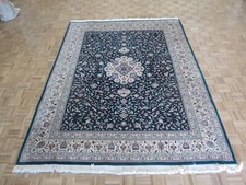 8 x 10 Hand Knotted Hunter Green Kashen Oriental Rug G6