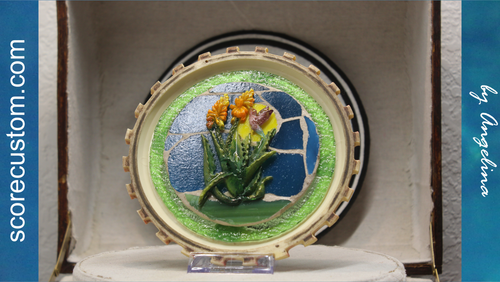 Sun Catcher, Stained Glass, 3D Hummingbird and Aloe with Stand - Picture 2 of 19