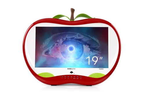 Hannspree 19 "Apple shaped LCD 1366p HD TV with Remote Kids Tv See Description