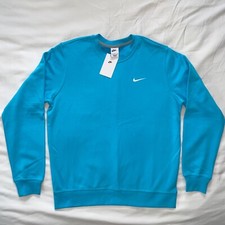 Nike Sportswear Club Fleece French Terry Crewneck Sweatshirt Blue - Men  s L