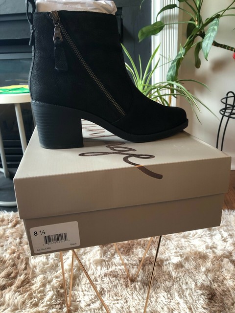 dsw black platform booties