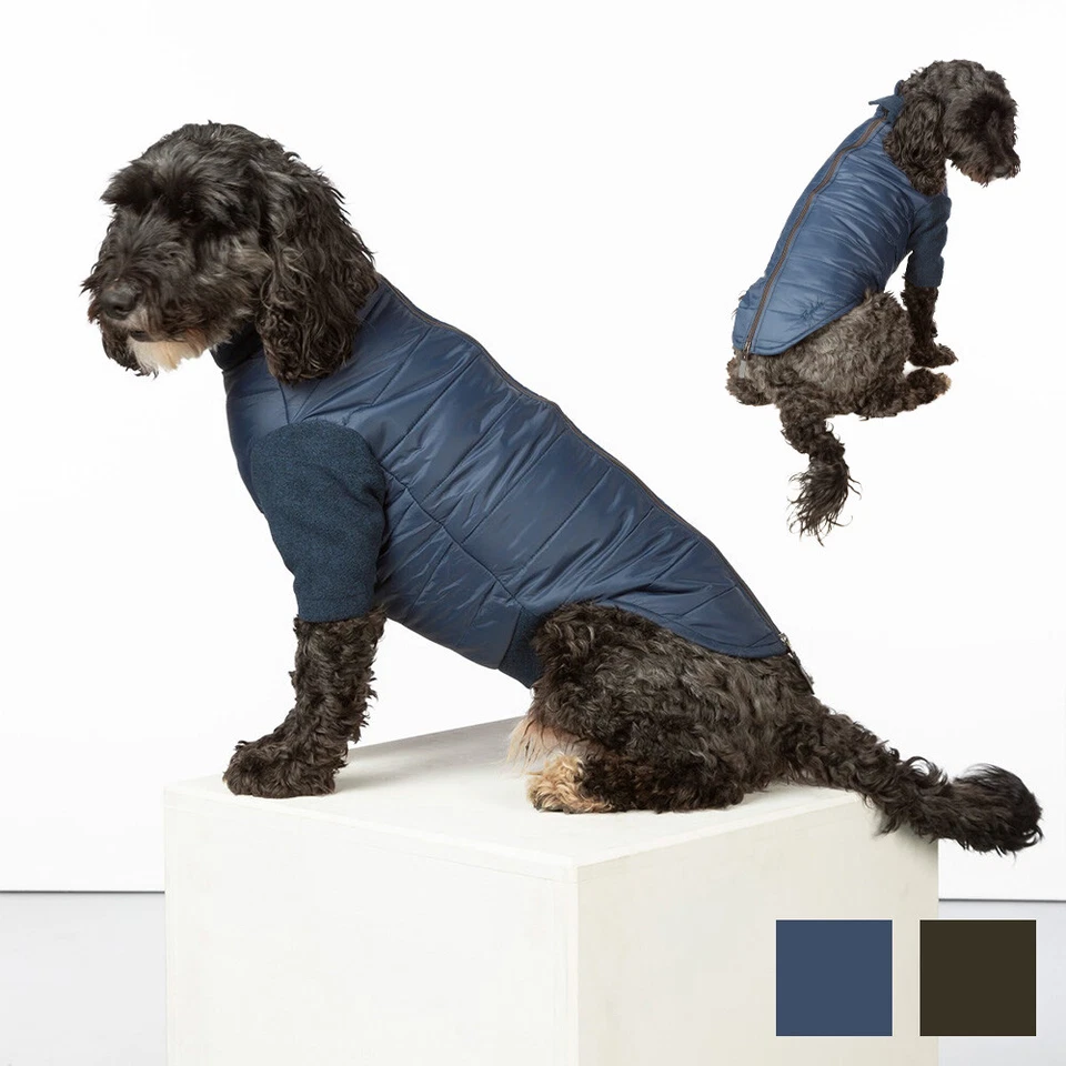 Rydale Híbrido Acolchado Polar Perro Jersey Cremallera Completa Mascota Cachorro Abrigo Ropa para Perros