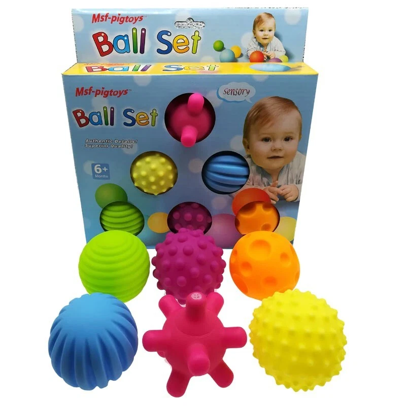 4 6pcsTextured Multi Tactile Sense Ball Set Toys Touch Hand Ball