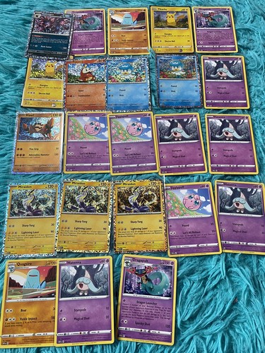 179 Pokemon Card Lot W/ Sleeves, Mcdonalds Stickers, Metal Counters And More - Picture 3 of 9