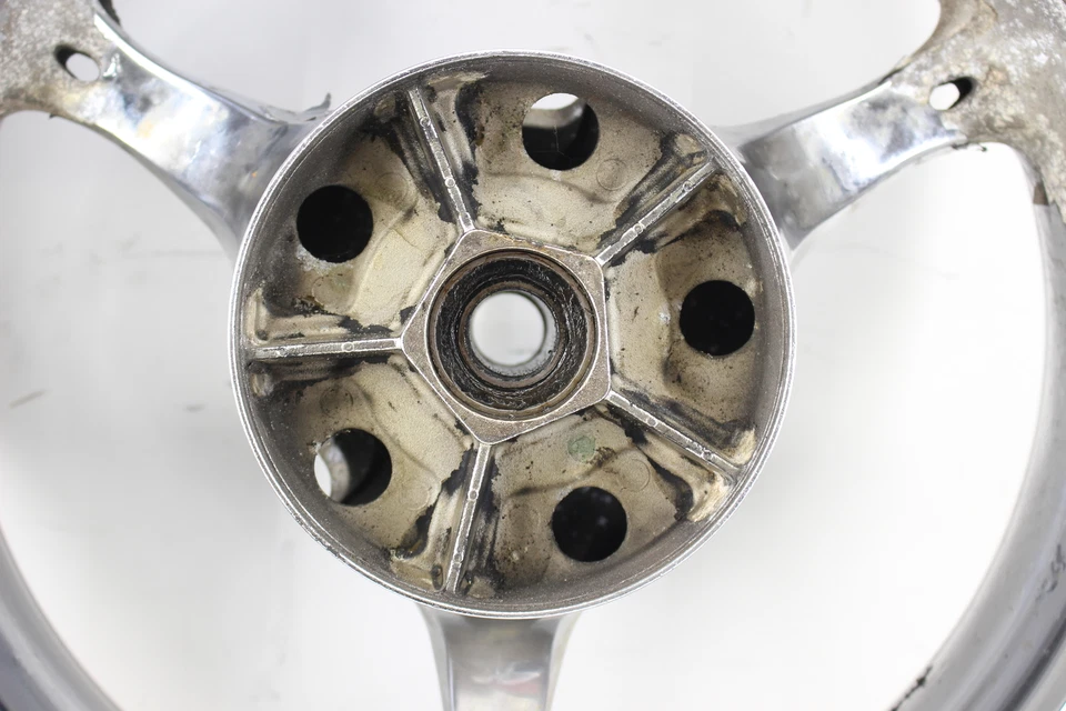 2007 Suzuki Gsxr600 Oem Rear WHEEL Back Wheel Rim Straight Tire CHROME Foto 2 de 4