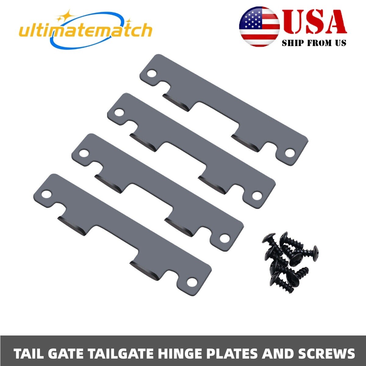 NEW TAIL GATE TAILGATE HINGE PLATES AND SCREWS FOR YAMAHA RHINO YXR 450