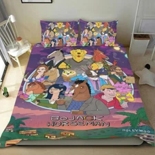 BoJack Horseman Twin Duvet Cover Set for Kids Bedding Set 3 Piece Gifts Brithday