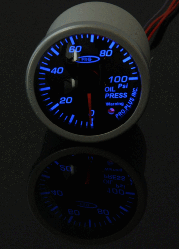 52mm Smoked OIL PRESSURE PRO GAUGE KIT PSI Z0963