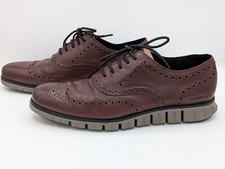 Cole Haan ZeroGrand Wingtip Oxford Mens 11M Burgundy Leather Brogue Shoes