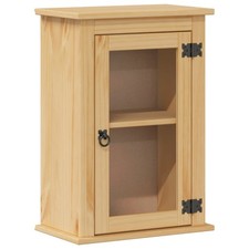 Bathroom Wall Cabinet Hanging Storage Cupboard Solid Wood Pine vidaXL