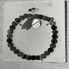 Healing Stone Fancy Jasper Journey Charm Stretch Bracelet