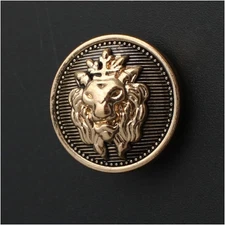 Antique Metal Buttons round Shape 5Pcs Snaps Mini DIY Craft Accessories (18Mm, G