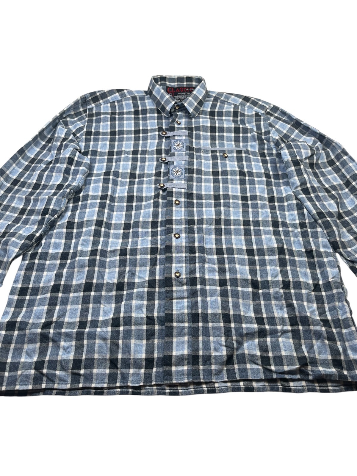 Classic Est 2001 Men's Patchwork Button Up Shirt … - image 9