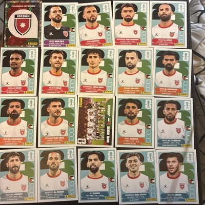 Jordan Squad Complete Full  Panini World cup 2026 sticker set numbers 1-20