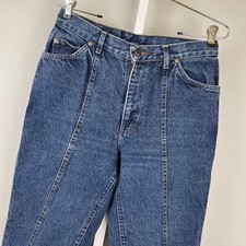 Vintage LEE Womens 11 Denim Jeans High Rise Tapered Leg Ankle Zipper Mom Retro