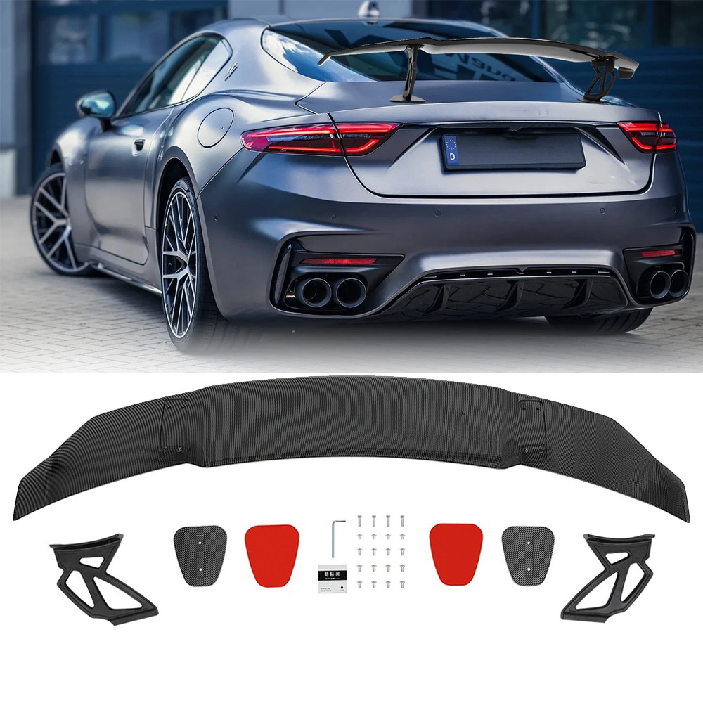 Rear Trunk GT Wing Racing Spoiler Carbon Lip For Maserati GranTurismo