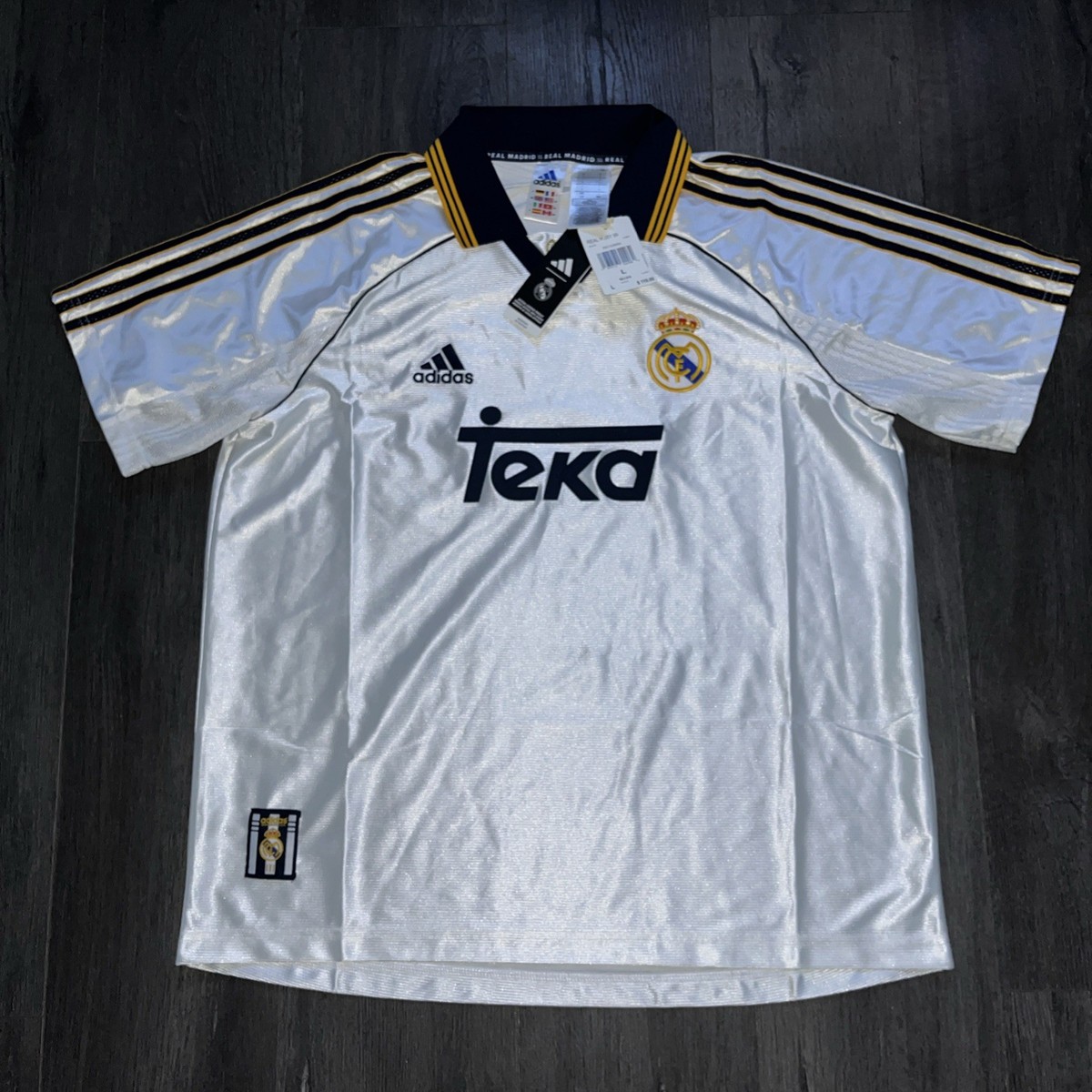 Adidas Real Madrid Jersey 1999/00 Home Soccer Authenic Mens Large