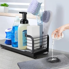 Wipe-Free Sink Organizer with Drying Stone, Instant Dry Sink Caddy Organizers, K